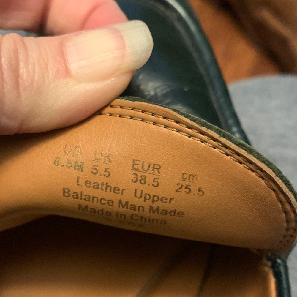 Franco Sarto dark green Leather Loafers - Picture 2 of 4